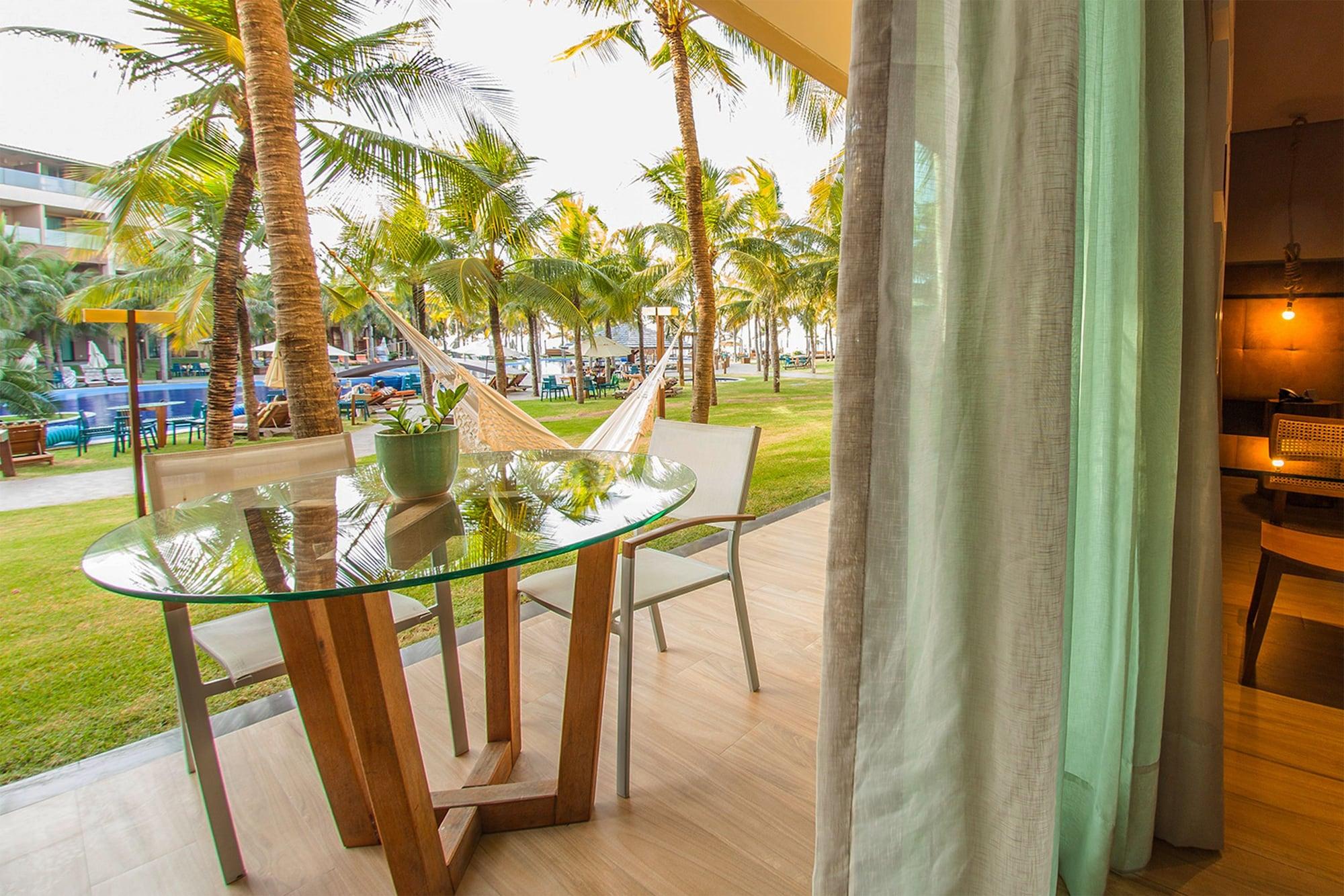 Carmel Cumbuco Resort エクステリア 写真 A view of the beach from a room at the hotel